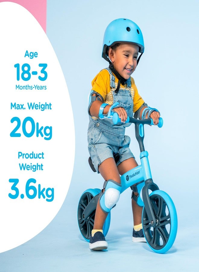 Yvolution Y Velo Junior Toddler Balance Bike | 9 Inch Wheel No-Pedal Training Bike for Kids Age 18 Months to 3 Years (Blue) - Image 5